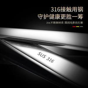 Elegante Cuchara de Acero Inoxidable 316, Color Sólido, Duradera, Redonda, para Postre, para Adultos, Vajilla Promocional - Product Image 3