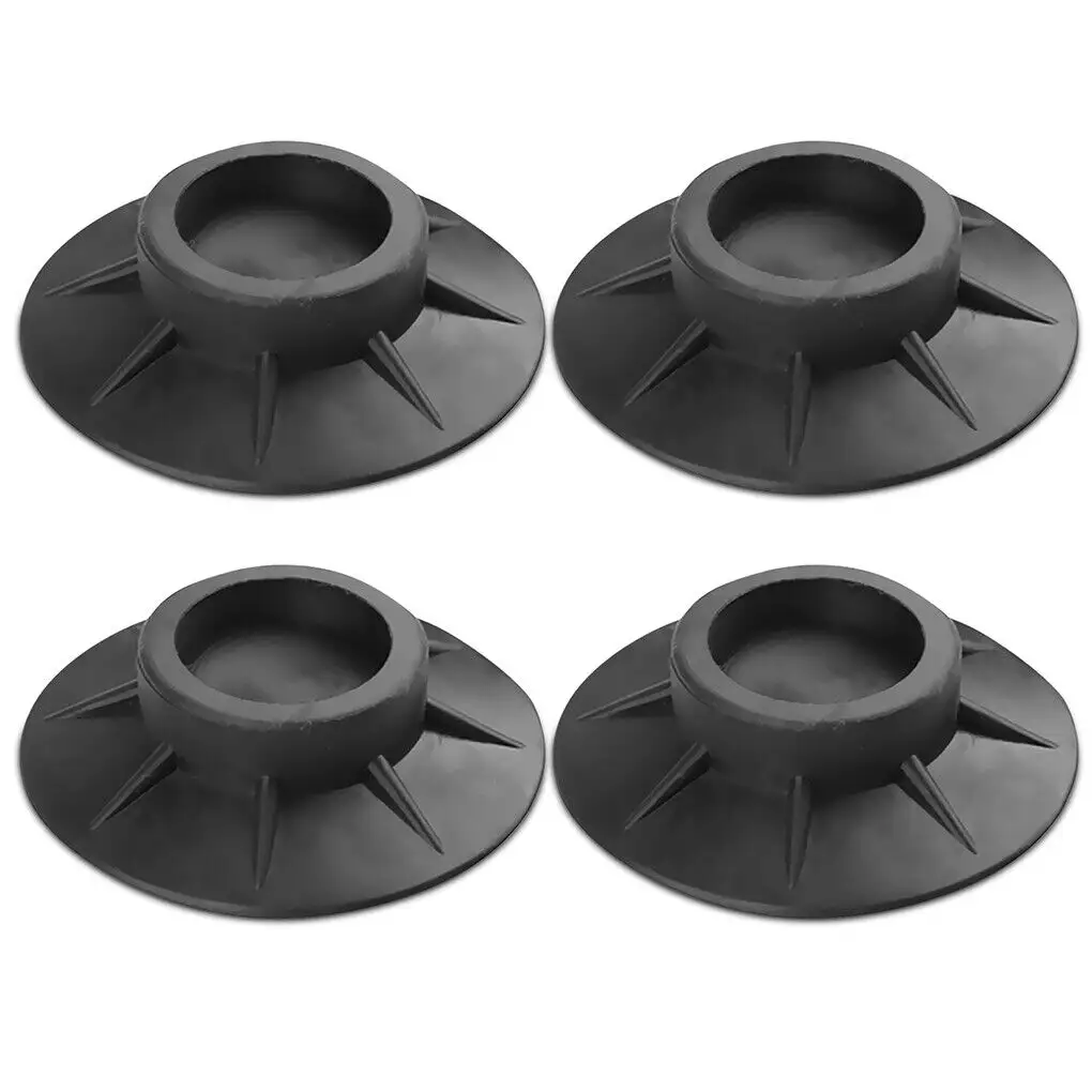 Washing Machine Shock Proof Anti Vibration Pad Black Feet Mats Non Slip Quiet for Washing Machine Support Shock Absorber Bracket