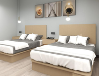 Heißer Verkauf Günstiger Preis Modernes Hotel-Schlafzimmermöbel-Set Einzel- und Doppelbettgestell & Kopfteil für Komplettes Zimmer