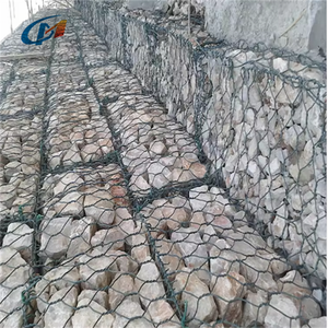 Rockfall duvar için 1x1x5m altıgen <span class=keywords><strong>PVC</strong></span> kaplı dokuma çelik tel <span class=keywords><strong>Gabion</strong></span> kutusu taş kafesleri - Product Image 6