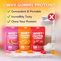 Gummies de Protéines de Lactosérum Véganes OEM, Acides Aminés Naturels, Nutrition Sportive, Complément Énergétique, Créatine, Gummies de Protéines de Lactosérum