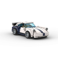 Compatible avec les briques de marque, petite voiture de course MOC, jouet de construction éducatif en plastique ABS pour enfants, à assembler soi-même