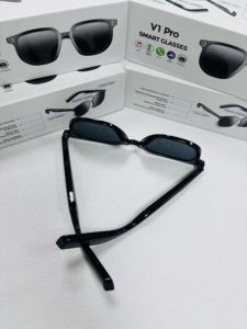 <span class=keywords><strong>Occhiali</strong></span> <span class=keywords><strong>da</strong></span> <span class=keywords><strong>Sole</strong></span> Smart AI con Controllo Registrazione Video e Assistente Vocale, Audio Open-Ear per Viaggi, Riunioni e Vlogging V1 Pro - Product Image 3