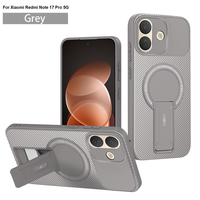 Étui en fibre de carbone Lichicase avec béquille pliable pour Xiaomi 18 18 Pro 18 Pro Max, coque de téléphone anti-chute