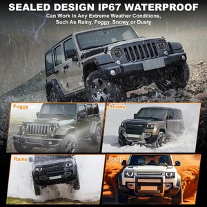 Phare LED OVOVS 7 pouces 45W, faisceau haut/bas, DRL, <span class=keywords><strong>clignotant</strong></span>, IP67 pour Jeep Wrangler JK TJ <span class=keywords><strong>Lada</strong></span> <span class=keywords><strong>Niva</strong></span> Hummer - Product Image 6