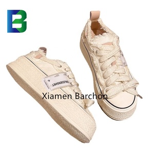 Barchon vente en gros Femme Tendance 2024 toile chaussures décontractées femmes plate-forme vulcanisée baskets - Product Image 4