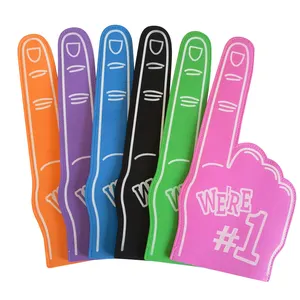 ถุงมือนิ้วมือโฟม EVA ถุงมือให้กำลังใจโลโก้ตามสั่งจำนวนเล็กน้อย