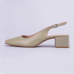 Zapatos de Tacón Alto con Punta Cerrada y Tacón Cuadrado para Mujer, con Logotipo Personalizado del Fabricante, Zapatos de Vestir con Tira Trasera - Product Image 5