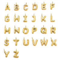 Collier avec pendentif lettre A-Z en acier inoxydable QIUHAN plaqué or 18 carats, chaîne perlée colorée, cadeau d'anniversaire pour femmes, 26 lettres