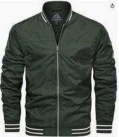 Blousons bombardiers légers personnalisables pour hommes, manteau d'extérieur coupe-vent à col montant et fermeture éclair complète pour le printemps et l'automne, vente en gros