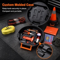 Kit d'urgence routière pour voiture OEM 14 pièces avec câbles de démarrage, corde de remorquage et cône de signalisation pliable
