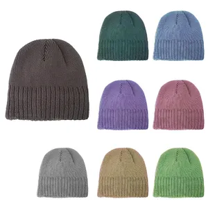 Wholesale Classic Fleece Lined Winter Cuff Beanie Hat Caps Custom Toque Embroidery Logo Warm Sports Cheap Hats 100 Acrylic