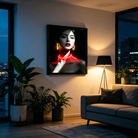 Peinture murale LED néon personnalisée pour entreprise, décoration néon sur mesure, peinture artistique néon, impression UV 3D, peinture LED néon
