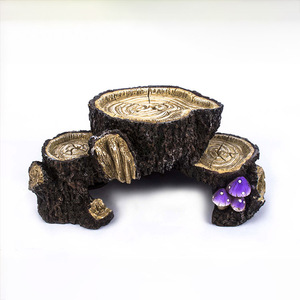 Terrario paisaje de madera apariencia reptil relajación plataforma resina oculta cueva Decoración - Product Image 2