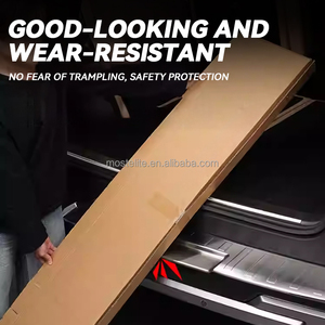 แผ่นติดขอบประตูด้านหลังแบบใหม่แผ่นติดขอบประตูแผ่นติดกันรอยขอบประตูสำหรับ BYD เสือดาว8อุปกรณ์เสริม - Product Image 3