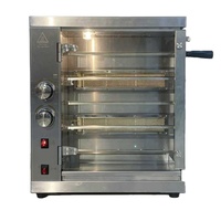 Four à rôtir au gaz pour poulet, en acier inoxydable, 5 broches, rôtissoire à poulet au gaz, usage commercial