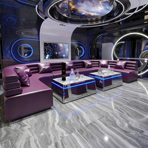 वाणिज्यिक फर्नीचर अनुकूलित रंग/शैली केटीवी क्लब कोने यू आकार के सोफे बार बूथ बैठने वाले रात क्लब बार फर्नीचर सेट - Product Image 5