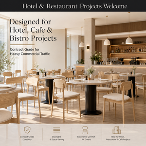 ATWOKA Commercial Modern <strong>Stackable</strong> Wooden <strong>Dining</strong> <strong>Chair</strong> Premium Bentwood Fabric Cushion Restaurant <strong>Chairs</strong> for Hotel Project - Product Image 4