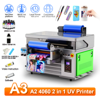 Imprimante UV DTF automatique A2 2-en-1 plastifieuse nouvelle machine à encre à plat avec support d'impression en rouleau de film multicolore garantie 1 an
