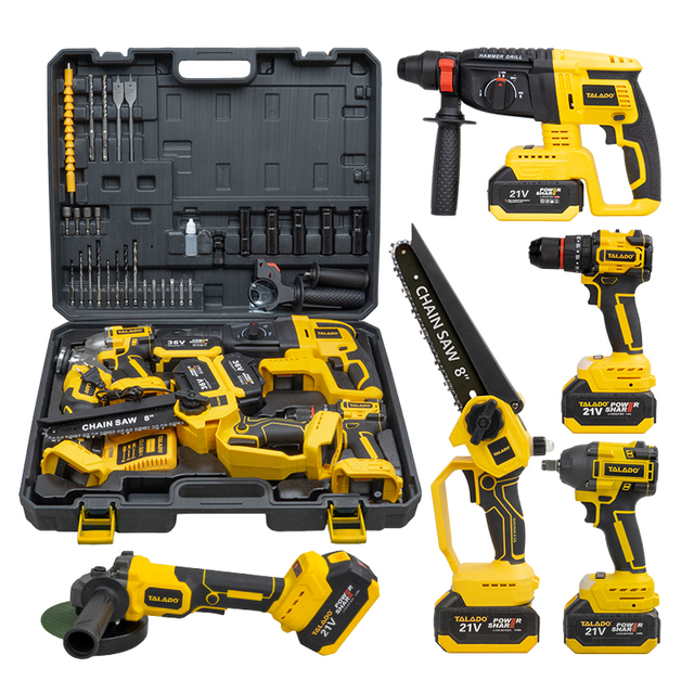 High Quality Cordless Combination Kits Drill Impact Wrench ChainSaw Angle Grinder Hammer Brushless Combo Power Tool Sets 5 in 1