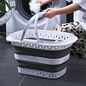 Home storage & organizatio foldable laundry basket bathroom folding organizer clothes cotton basket toy storage organizer kids
