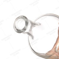 Bouteille de spiritueux cylindrique haut de gamme 500 ml en verre silex haute transparence pour whisky, vodka, tequila, brandy, gin, avec logo personnalisé, directement de l'usine