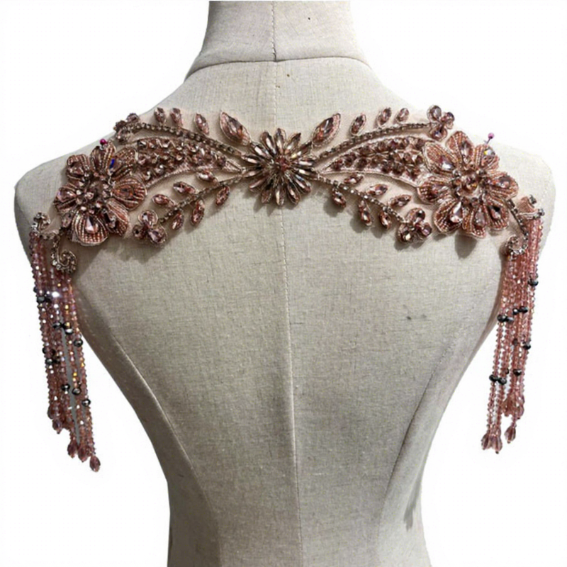 Elegant Fashion Bodice Applique Jewelry Dress