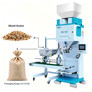 Machine de pesage et <span class=keywords><strong>d</strong></span>'ensachage de céréales diverses Ewinall DCS-10ZD2 0,5-10 kg pour millet, sorgho, <span class=keywords><strong>orge</strong></span>, avoine avec précision de 1g - Product Image 1