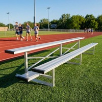 Gradins modulaires portables à 2 rangées, 21 pieds, 28 sièges, gradins en aluminium à vendre |   Anodisé OEM