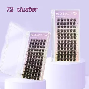 Wholesale Diy Lash Extensions Small Cluster Natural False Eyelashes Wispy Fluffy Grafting Segmented Cluster Lash Bond And Seal