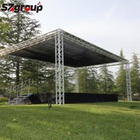 Estructura de Aluminio Portátil para DJ, Iluminación de Escenario, Patrón Cuadrado, Abrazadera de Techo para Iluminación, Estructura de Exhibición para Conciertos y Exposiciones