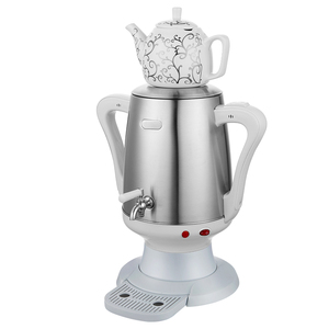 Bollitore <span class=keywords><strong>Elettrico</strong></span> Turco in Acciaio Inox da 3,5L, Colore Bianco, <span class=keywords><strong>Samovar</strong></span> Russo Portatile con Spegnimento Automatico e Rotazione a 360 Gradi - Product Image 6