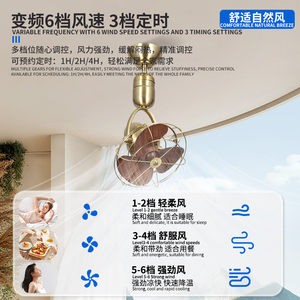 Modern Ceiling Mount Oscillating Ceiling <b>Fan</b> 3 Blades 16-Inch Blade 6-Speed Plastic <b>Remote</b> <b>Control</b> DC Silent Design Home Office - Product Image 5