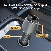 Adaptateur d'alimentation Starlink Mini 90W 30V personnalisé en gros avec port USB Type-C PD 3.0 5V/3A pour le marché mondial