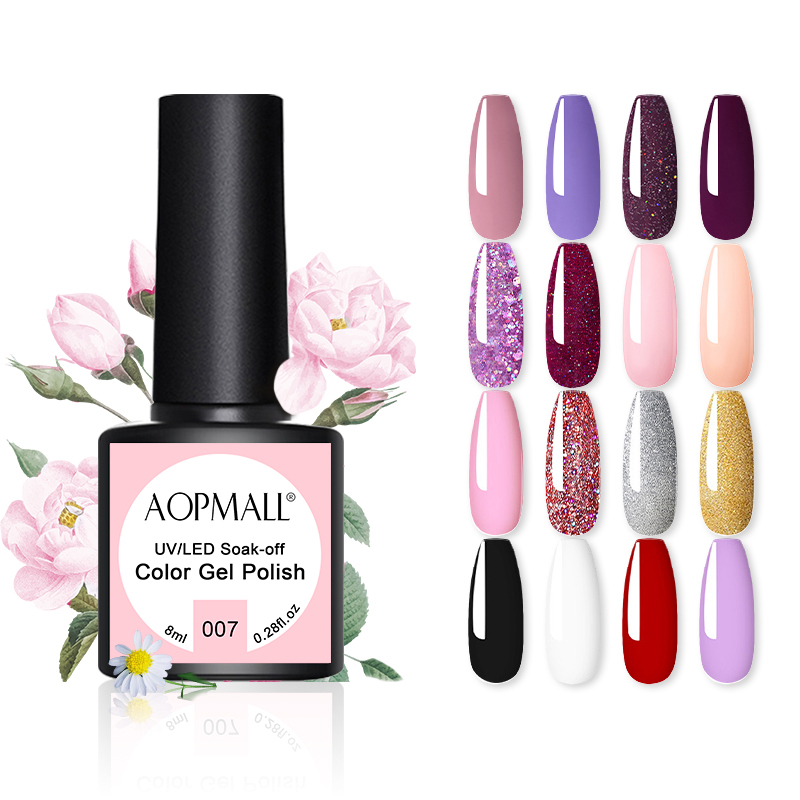 AOPMALL New Style Fashion Brands Organic Color Card Polish Gel UV Nail Polish