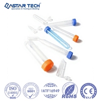 Flacons en plastique gradués coniques de 15 ml et 50 ml, personnalisés OEM, avec coque de tube à centrifuger séparée, pour laboratoire