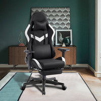 Chaise de jeu AJUNION avec fonctions réglables, chaise de jeu pour ordinateur, siège confortable, chaise de jeu de course, chaise de bureau pour le jeu