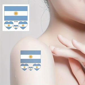 Tatuaje Temporal de Bandera de Países, Tatuaje Falso Nacional, Tatuaje Deportivo, Adhesivo Temporal para la Cara, Tatuaje para Fanáticos del Fútbol - Product Image 5