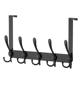 Over The Door Hook 5 Tri Hooks Thép Không Gỉ Coat Rack Heavy Duty Over Door Hanger Giá Để Treo Quần Áo Mũ Áo Choàng Khăn