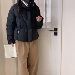 Женская Водонепроницаемая Двухсторонняя куртка 2024 Pinghu, длинная хлопковая подставка для белой утки, осень/зима, 90% покрытие небольшого размера - Product Image 4