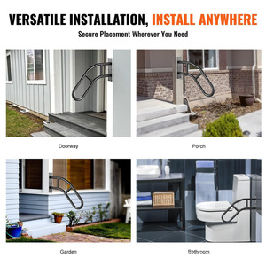 Lingding Outdoor Stair Handrail 57x8x45cm <b>Iron</b> Wall Mounted Safety <b>Rail</b> For Elderly And Disabled - Product Image 3
