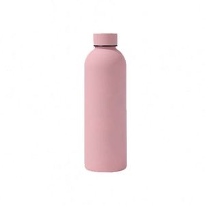 Bán buôn đầy màu sắc 500ml đôi tường chân không nhiệt thép không gỉ cảm ứng mềm chai nước với cao su sơn - Product Image 3