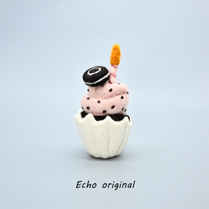 Adornos <span class=keywords><strong>de</strong></span> <span class=keywords><strong>Pastel</strong></span> <span class=keywords><strong>de</strong></span> <span class=keywords><strong>Cumpleaños</strong></span> Hechos a Mano con Fieltro <span class=keywords><strong>de</strong></span> Lana, Adorable Regalo para Parejas, Decoración <span class=keywords><strong>de</strong></span> Escritorio con Diseño <span class=keywords><strong>de</strong></span> Helado - Product Image 4