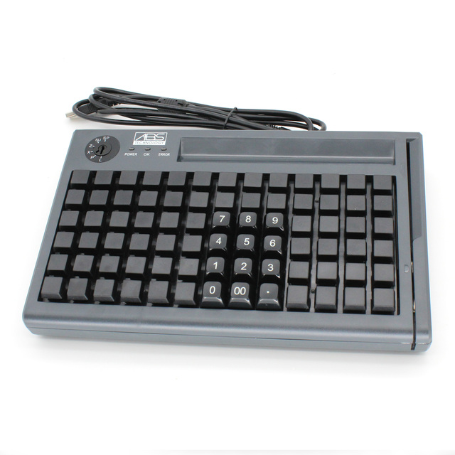 New Hot Sales Supermarket Cashier Programmable LED Backlit USB Interface 78-Key Waterproof Keyboard