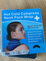 Enveloppe de thérapie chaude/froide réutilisable pour le cou et les épaules, avec gel flexible, pour soulager la douleur du cou et du trapèze, ajustable avec Velcro, logo personnalisé