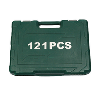 Boîte à outils de réparation automobile, verte, livraison rapide, 121 pièces