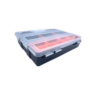 Boîte de rangement étanche pour outils de quincaillerie, vente en gros, portable, en plastique noir, sac OPP, boîte de rangement empilable, 1 an de garantie - Product Image 3