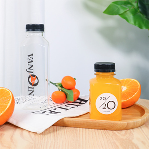8OZ 10OZ 12OZ 16OZ Custom Labels Square PET Wholesale Plastic Bottle for Juice with Free Samples