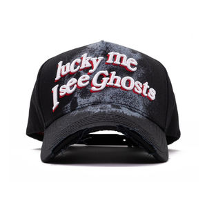New Originales Gorra Fino Hats 5 Panels Curved Brim Satin Lining <strong>Lucky</strong> <strong>Me</strong> <strong>I</strong> <strong>See</strong> <strong>Ghosts</strong> Embroidery Baseball Cap Gallo Fino Caps - Product Image 1