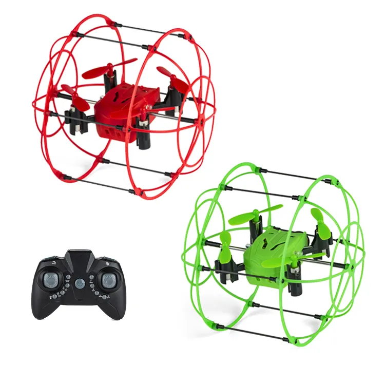 2.4G LED Lights Mini Climb RC 6-Axis Gyro Football Protective Cover UFO Helicopter Remote Control Flying Ball Quadcopter Drone